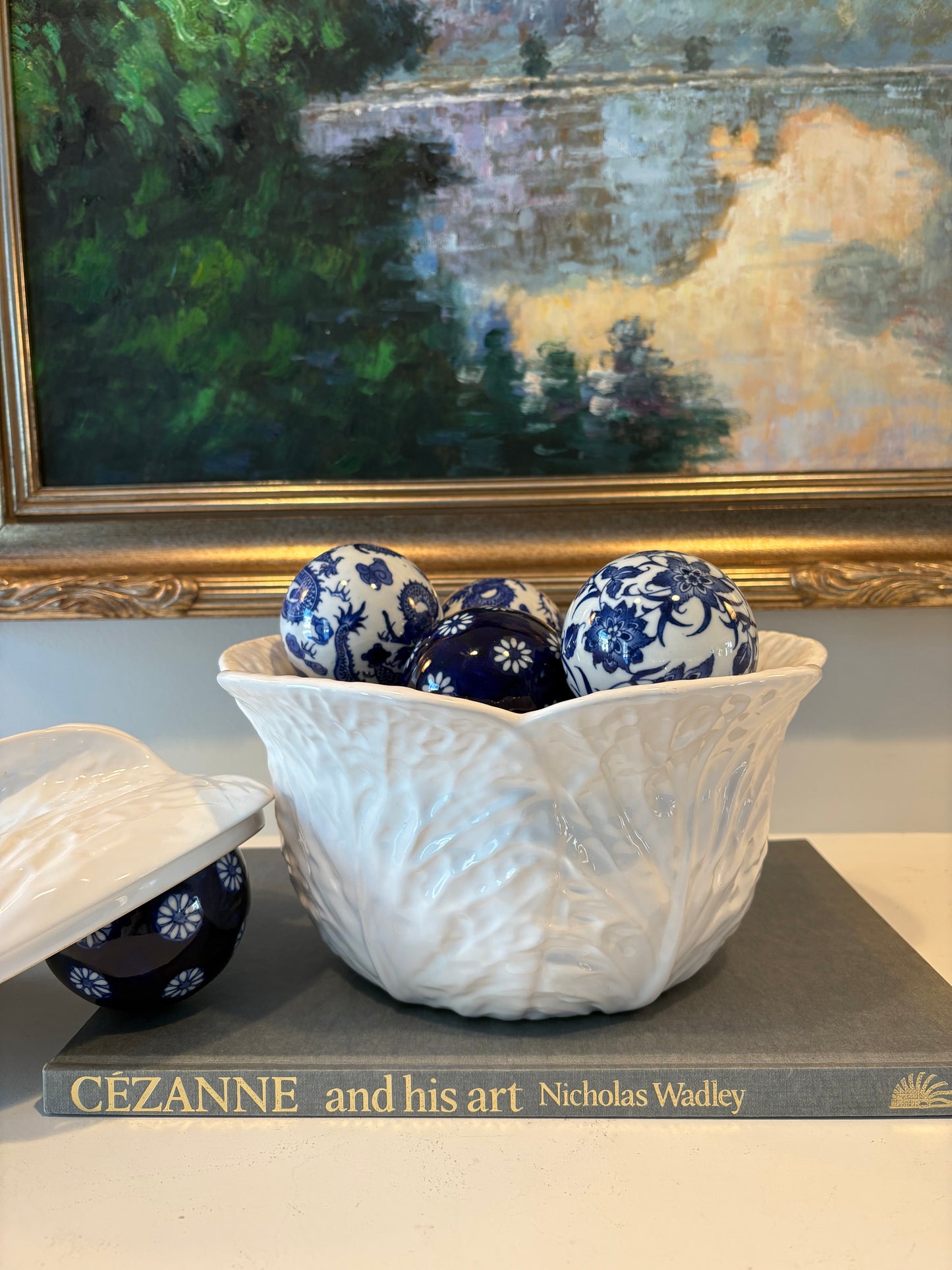 Large White Cabbage Covered Tureen