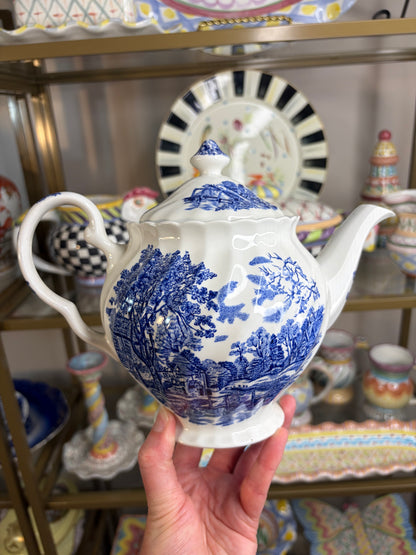 Lovely Johnson Bros. Cotswold Blue teapot!