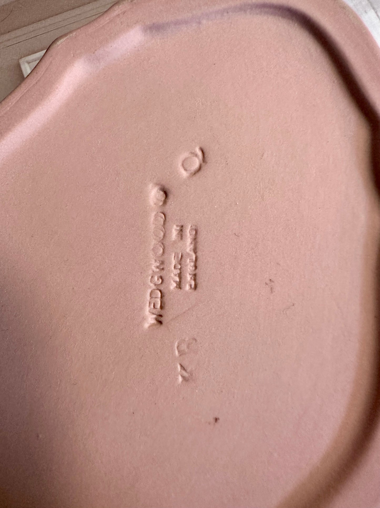 Classic Wedgwood Jasperware Pink Oval Pin Tray/Trinket Dish, England, 4.5”