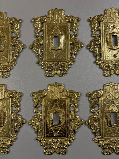 Gorgeous Virginia Metalcrafters brass switch plate cover for single switch! 6 available; sold separately!
