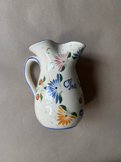 Vintage Hand-Painted Dutch Pottery Personalized Pitcher