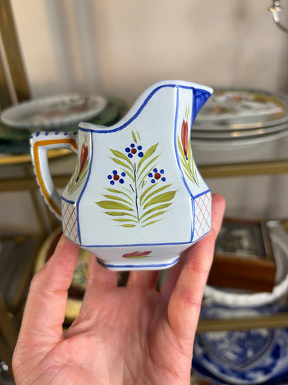 Lovely Quimper Pottery Mistral Blue creamer!