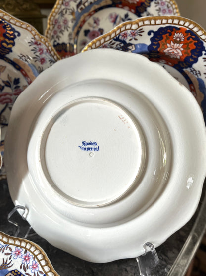 Live 09/01 Stunning Mid 19th C Set Of 8 Copeland Late Spode Imperial Dinner Plates
