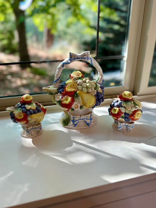 Vintage Fitz and Floyd 3-pc Tea Set, Circa 1997, 9”