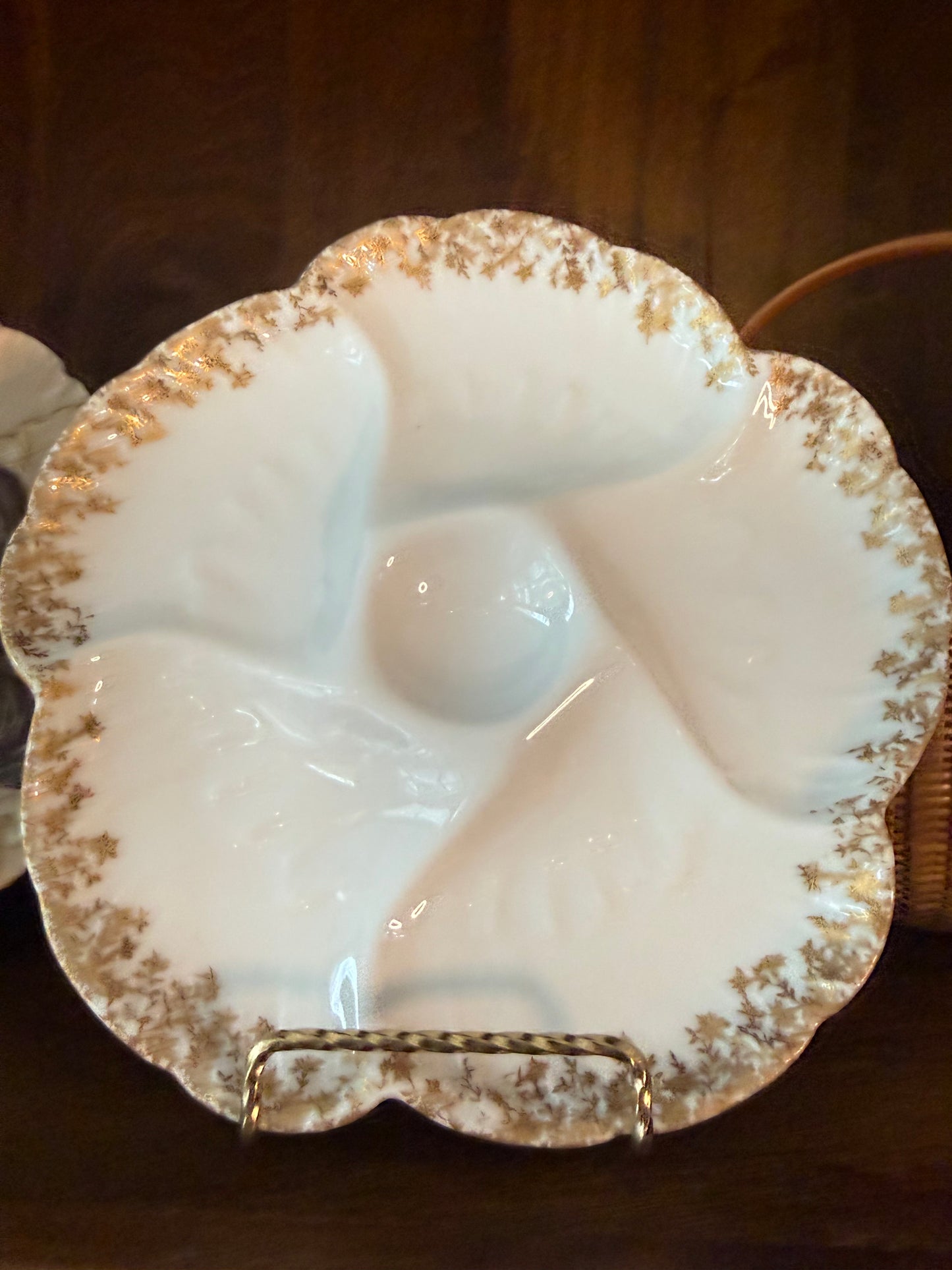 Live 5/14 for T - Antique French Limoges Oyster Plate