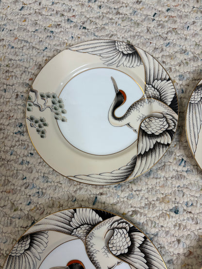 Lovely Fitz and Floyd crane plates set of 6!