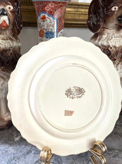 RESERVED - YARBRO.SHIRLEY - Live 06/29 James & Ralph Clews “Solar Rays” Brown Transferware Plate| c. 1825–1835