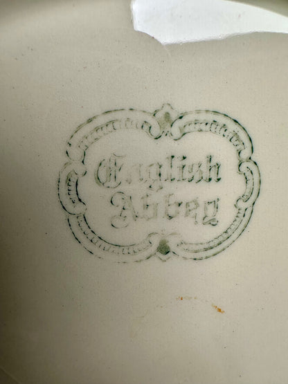 Vintage Taylor, Smith & Taylor “English Abbey” Red Transferware Luncheon Plate | 9.25”