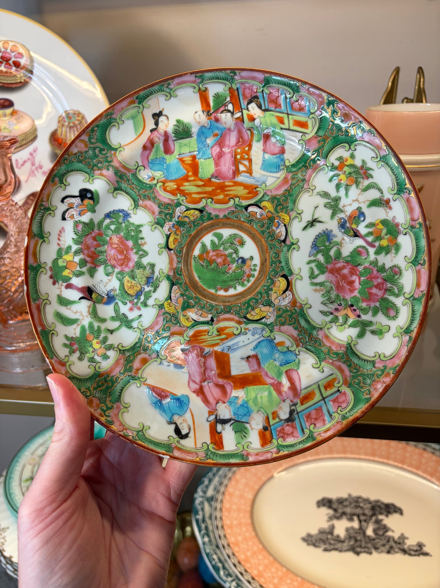 Antique Famille Rose plate! As is!