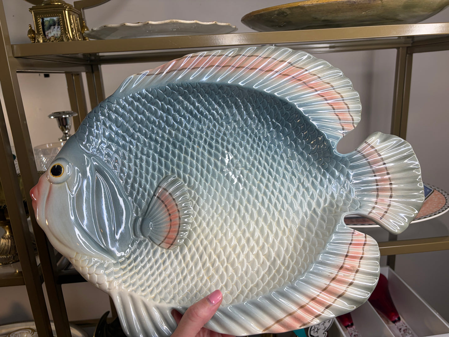 Beautiful Fitz and Floyd fish platter!