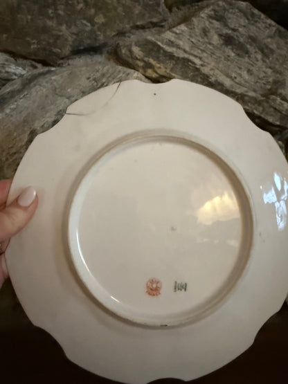 Early 1900’s French Limoges Hand Painted Charger Signed by Artist - Repaired