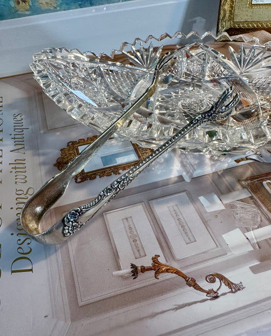 Antique Gorham Sterling Silver Sugar Tongs, 4.5"