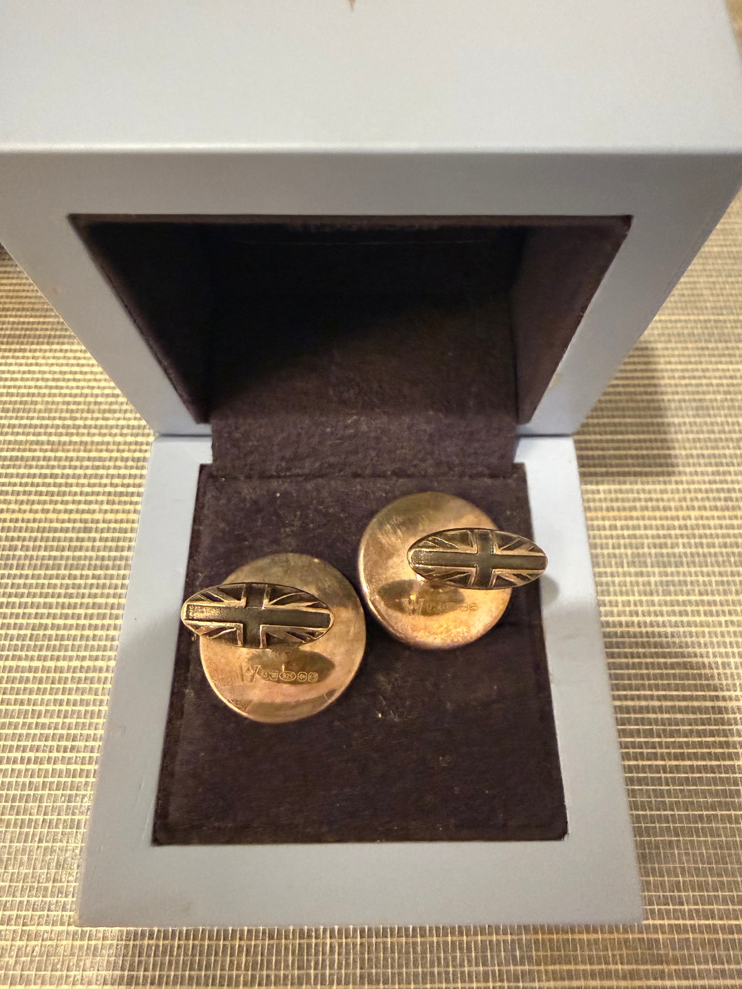 Vintage Pair Stephen Webster for Wedgwood Jasperware Bulldog Cufflinks – Boxed