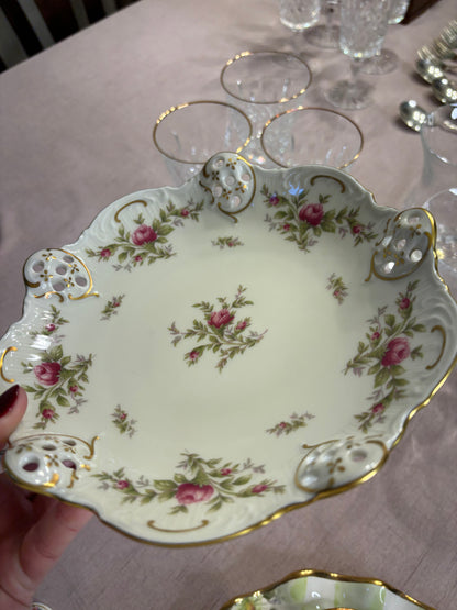 Beautiful Rosenthal Classic Rose pierced bon bon dish or shallow bowl!