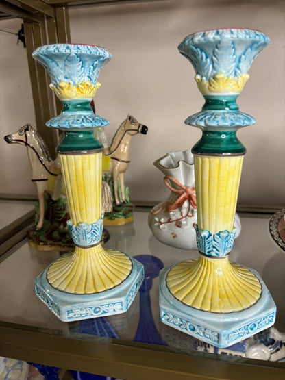 Beautiful Haldon Group candleholders pair!