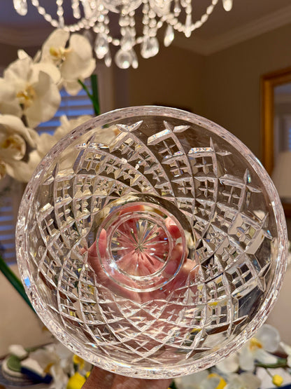 Sparkling Vintage brilliant cut crystal candy dish or trinket bowl