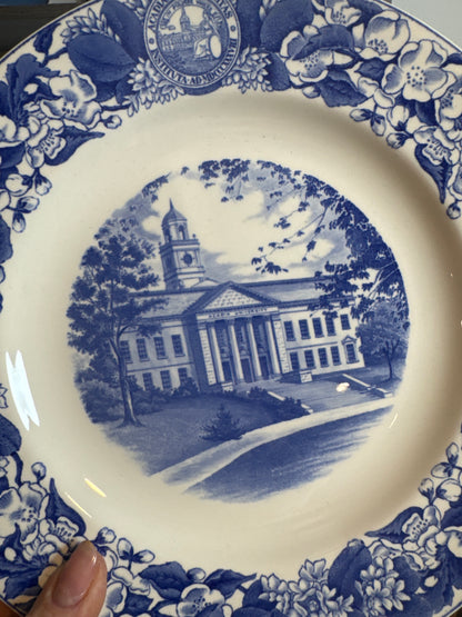 Wedgwood University Hall Acadia University plate 10”