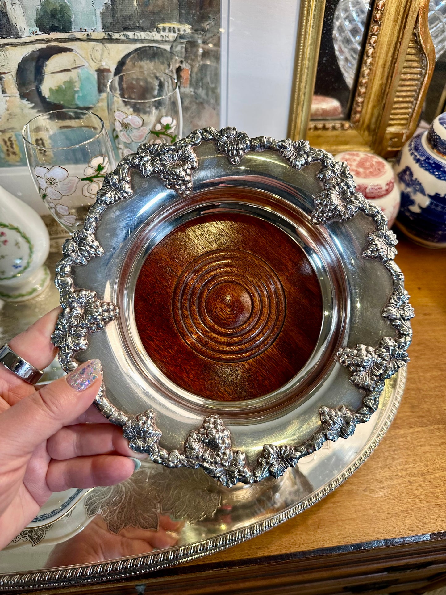 Antique English Silver Plated Magnum Champagne Coaster | Sheffield, c. 1895–1915