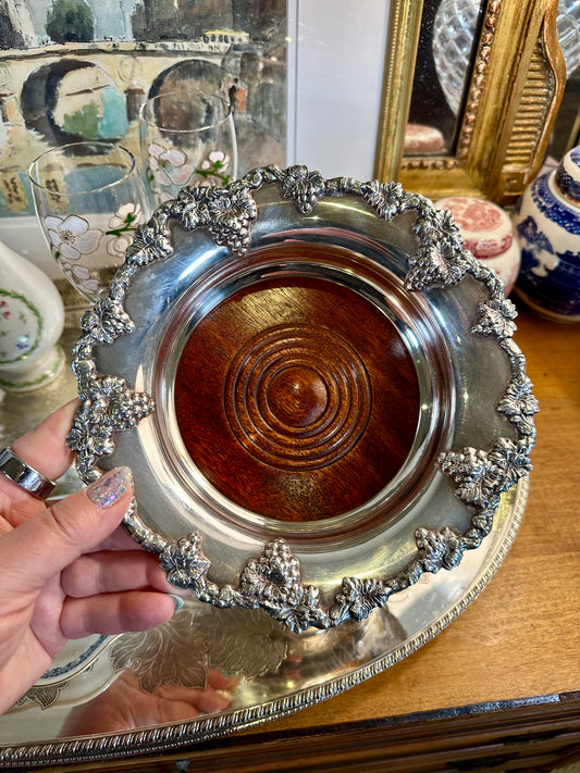 Antique English Silver Plated Magnum Champagne Coaster | Sheffield, c. 1895–1915