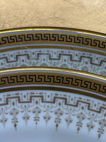 Antique 1890’s - Set (12) Cauldon Salad Plates, 8.5”D - Pristine!