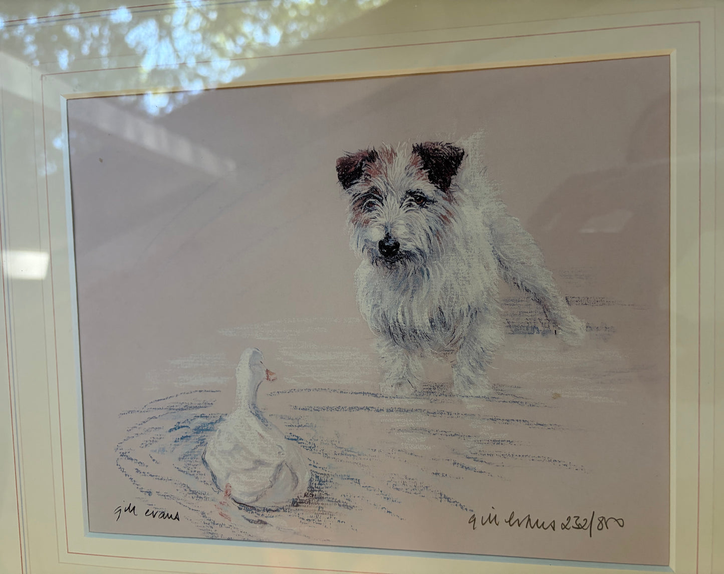 Sweetest Dog and duck signed, numbered, and framed print!