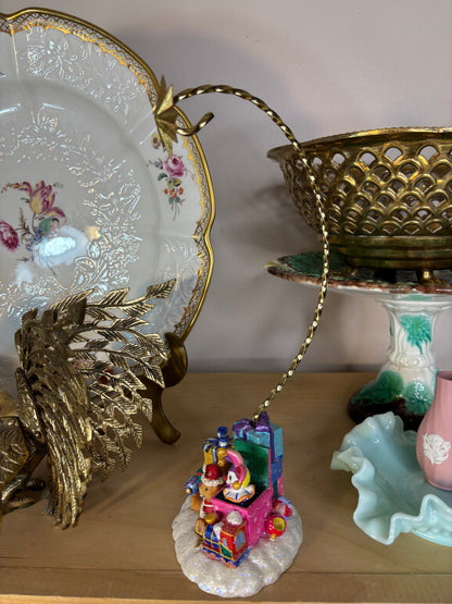 Radko ornament stand with toy box decor!