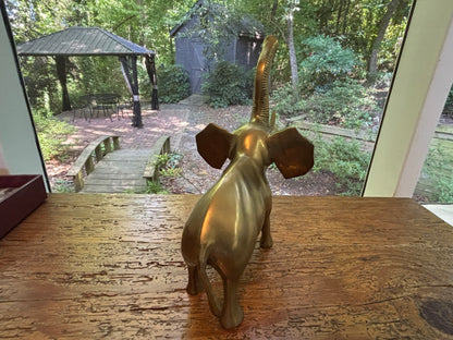 Beautiful brass elephant with trunk up!