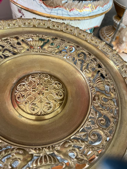 Live 08/18 Stunning 19th C French Bronze Neoclassical Reticulated Tazza