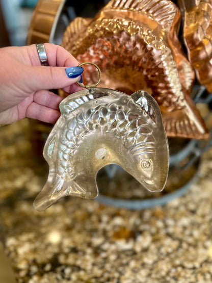 Smaller Vintage Copper Fish Mold