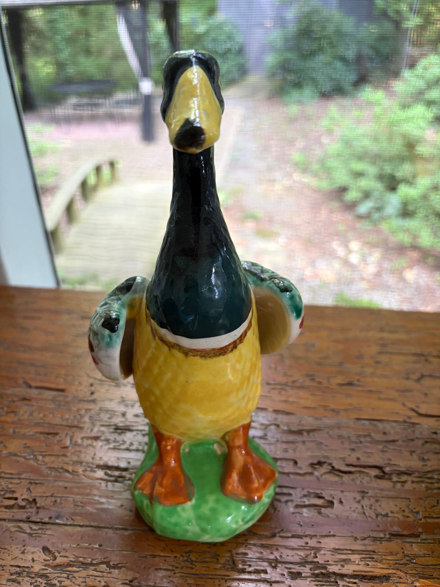 Lovely colorful duck figurine!