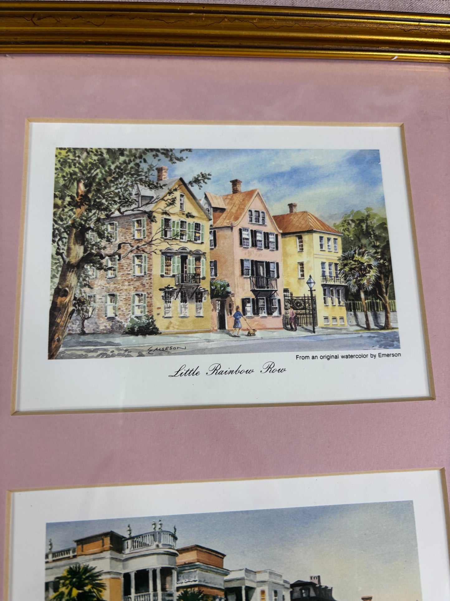 Charleston Framed prints of Rainbow Row and The Battery