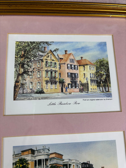 Charleston Framed prints of Rainbow Row and The Battery
