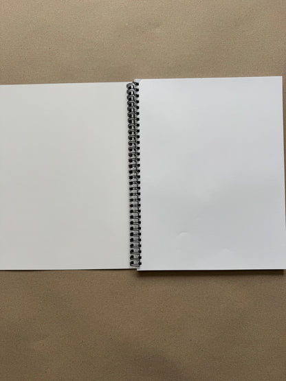 Pink peonies large notebook 11x8.5”