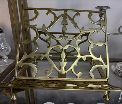 Lovely adjustable and foldable brass book stand!