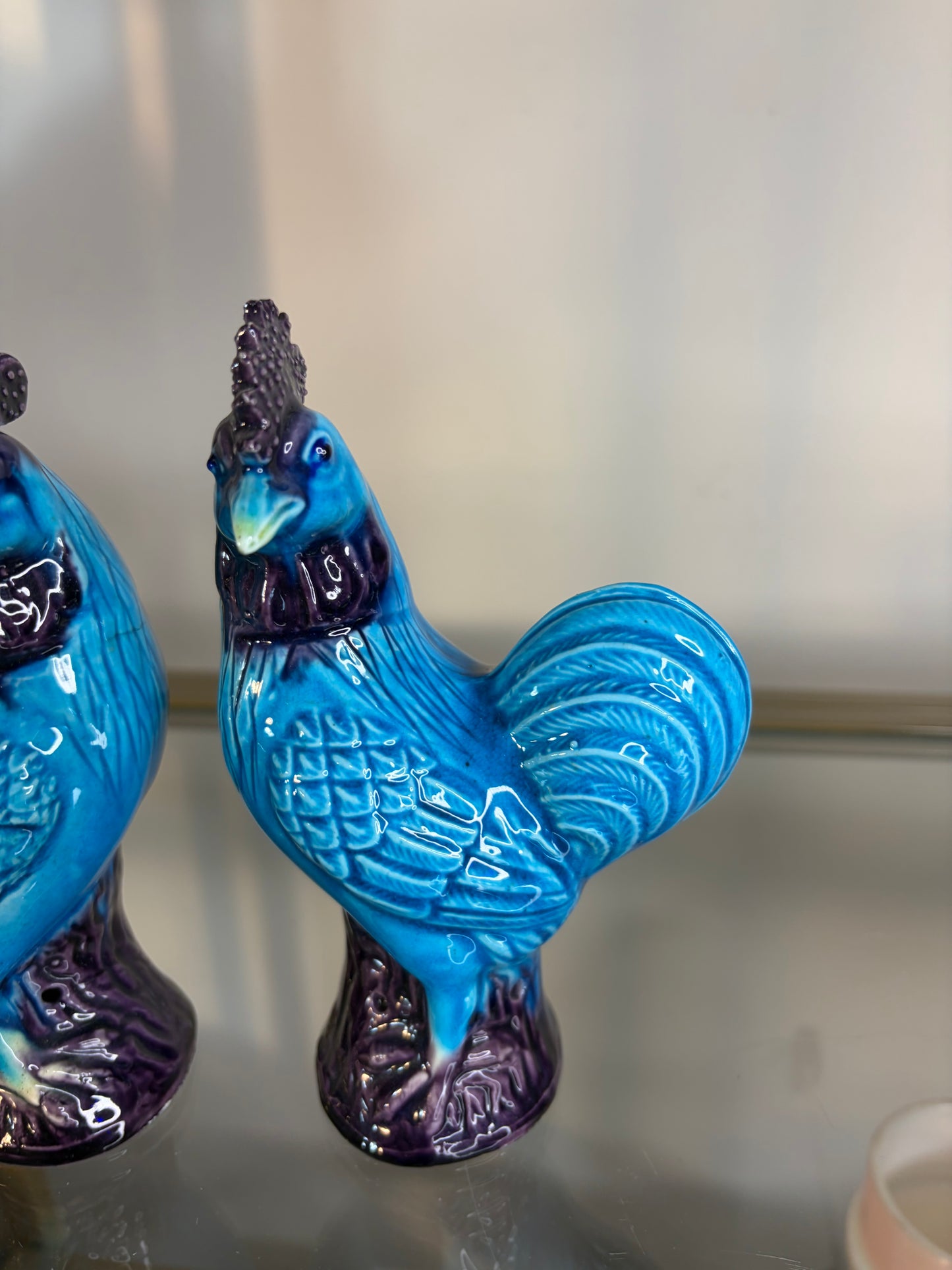 Beautiful export roosters pair! As is!