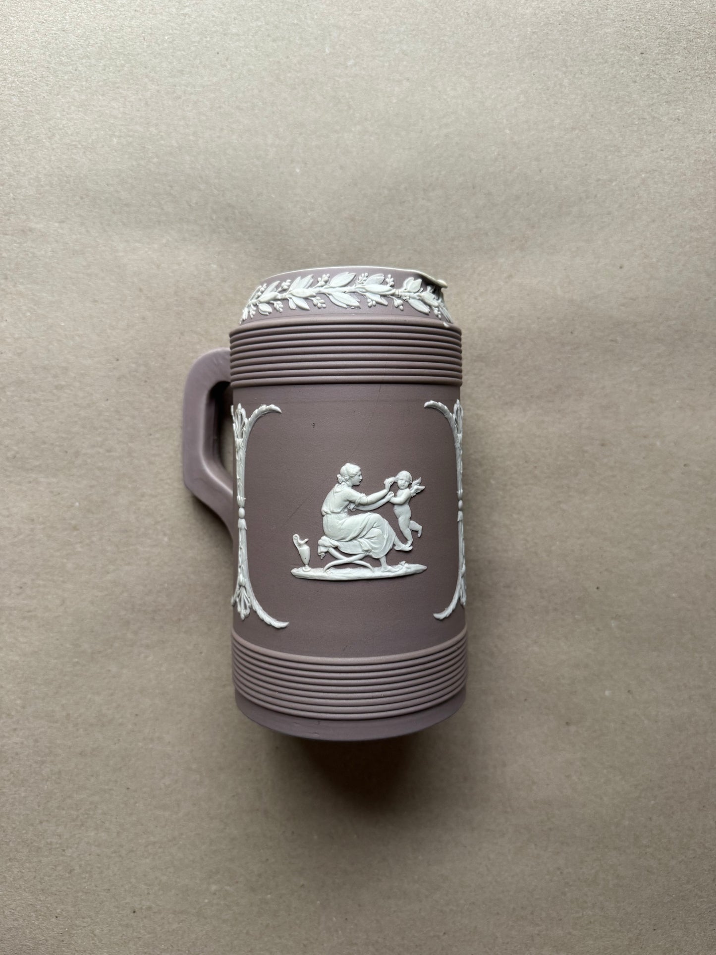 Lilac Wedgewood large pitcher 7” tall