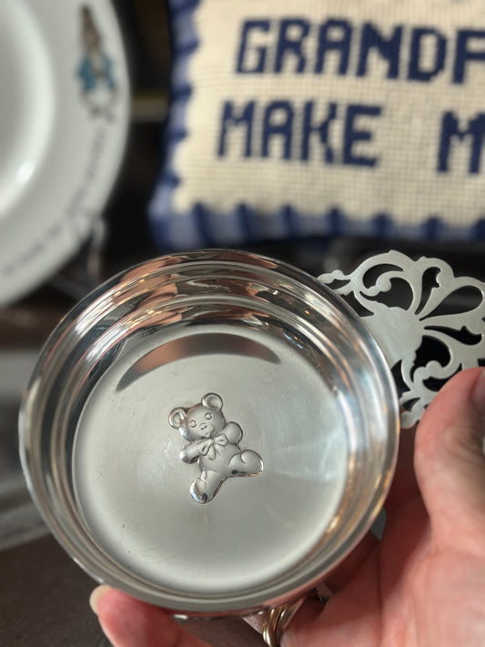 Lunt Silver plate Teddy Porringer