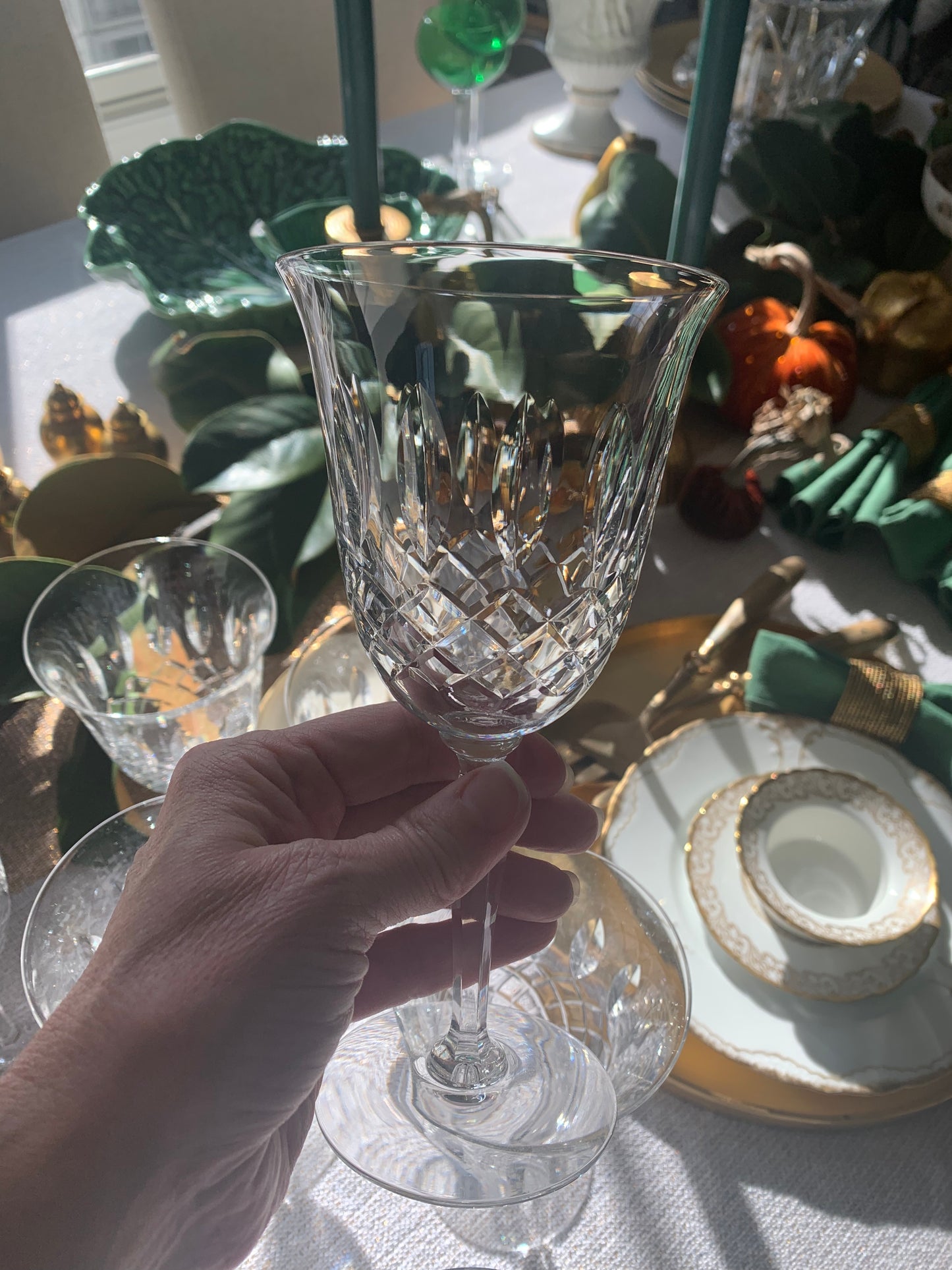 Set (8) Elyse by Tiffin-Franciscan Crystal Water Goblets