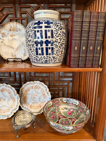 On Hold - Antique Set of 11 Leather Bound Marbled Front Books with Gold Leaf Pages - British Poets (1853-1859)