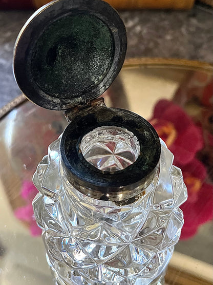 Live 06/02 Victorian French Crystal And Brass Inkwell