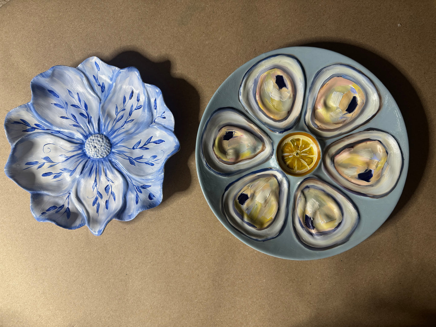 RESERVED - TX.ROOTS - Live 06/29 Hand painted decorative flower shape plate