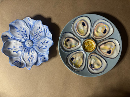 RESERVED - TX.ROOTS - Live 06/29 Hand painted decorative flower shape plate