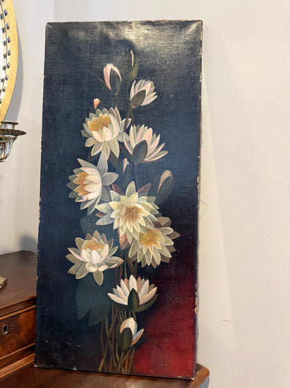 Antique Original Floral Oil Painting
