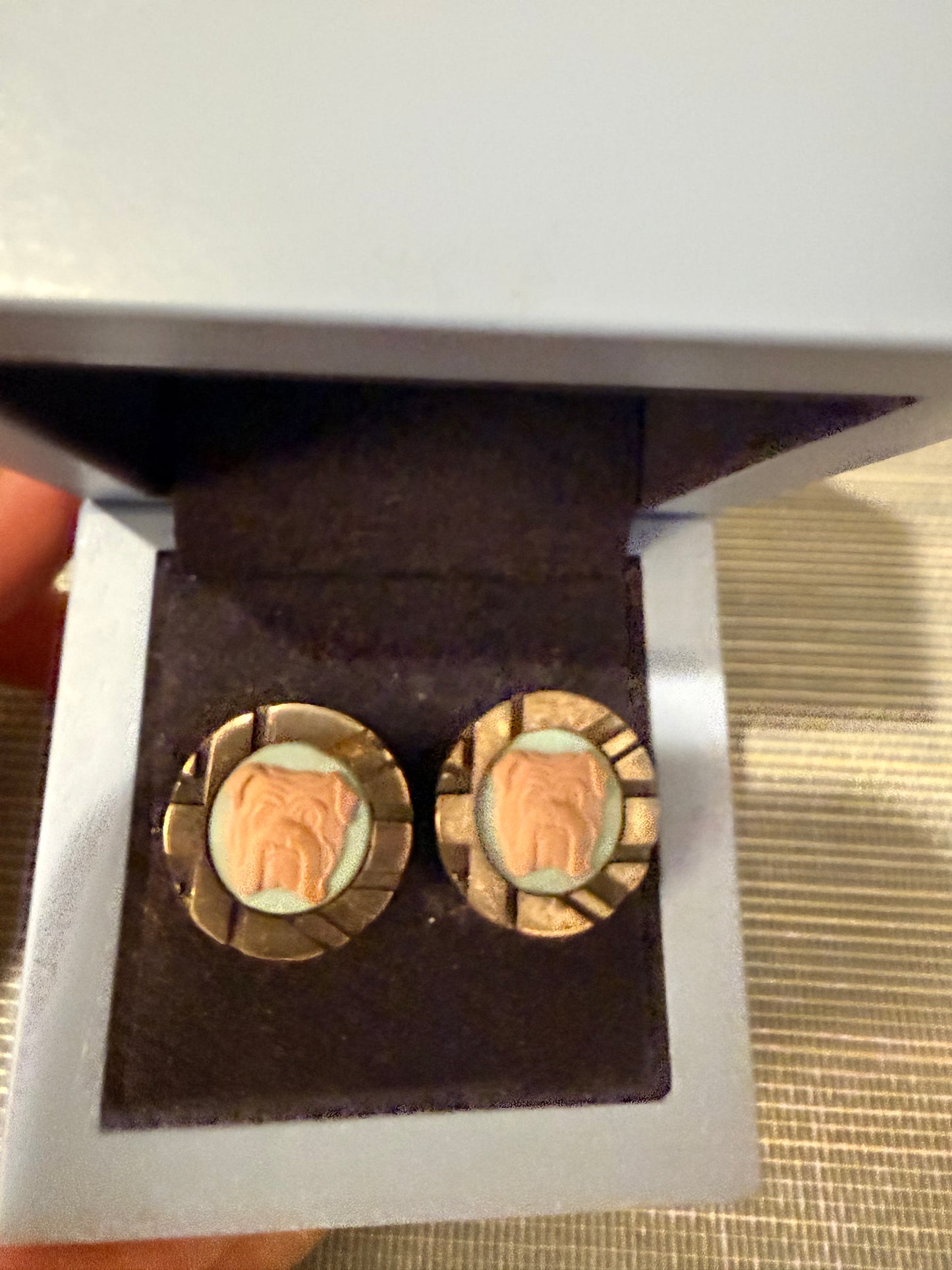 Vintage Pair Stephen Webster for Wedgwood Jasperware Bulldog Cufflinks – Boxed