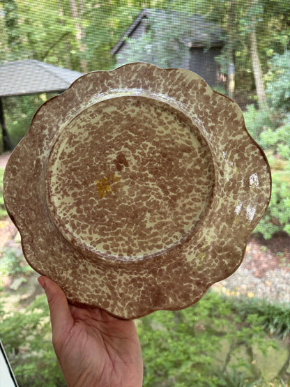 Reserved! Stunning antique majolica dog plate!
