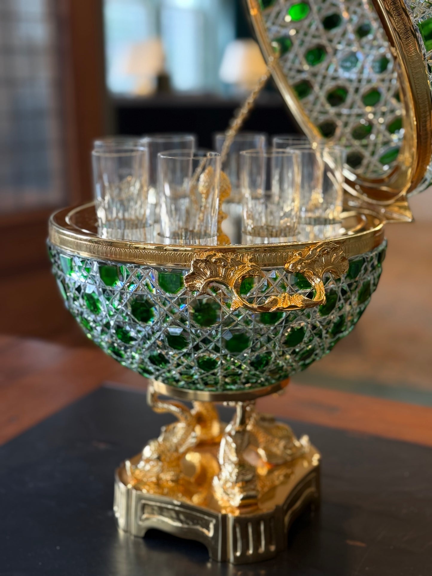 Rare 19.5” Cristal Benito French Crystal Vodka Service Set W/ Certificate of Authenticity & Appraisal | Charitable Offering