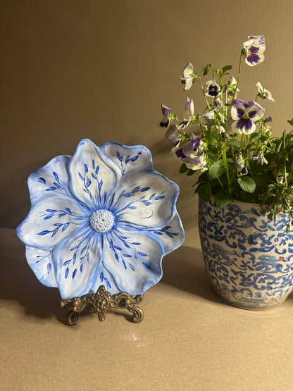 RESERVED - TX.ROOTS - Live 06/29 Hand painted decorative flower shape plate