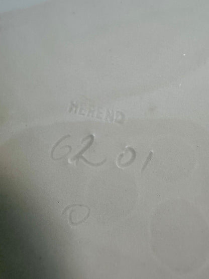 Vintage Herend Saxonian Bouquet Reticulated Biscuit Barrel, Made in Hungary, 7.5"