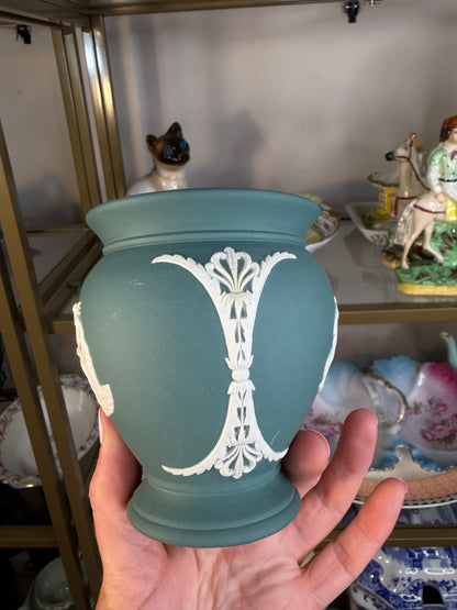 Beautiful teal Wedgwood vase!
