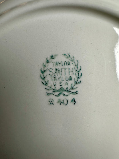 Vintage Taylor, Smith & Taylor Red Transferware Castle Plate | 7.5”